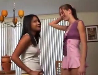 Lezzy teenager gobbles her damsel girlfriend's coochie